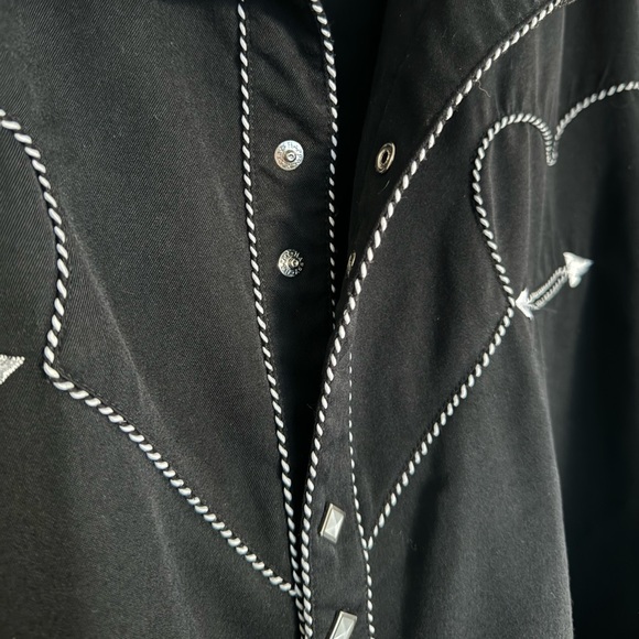 Scully Black Classic Western Shirt Men’s XXL P-726 - Picture 4 of 7